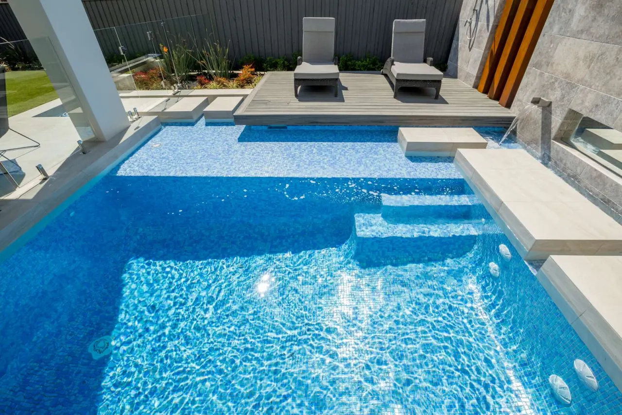 Residential concrete pool by Wright Pools